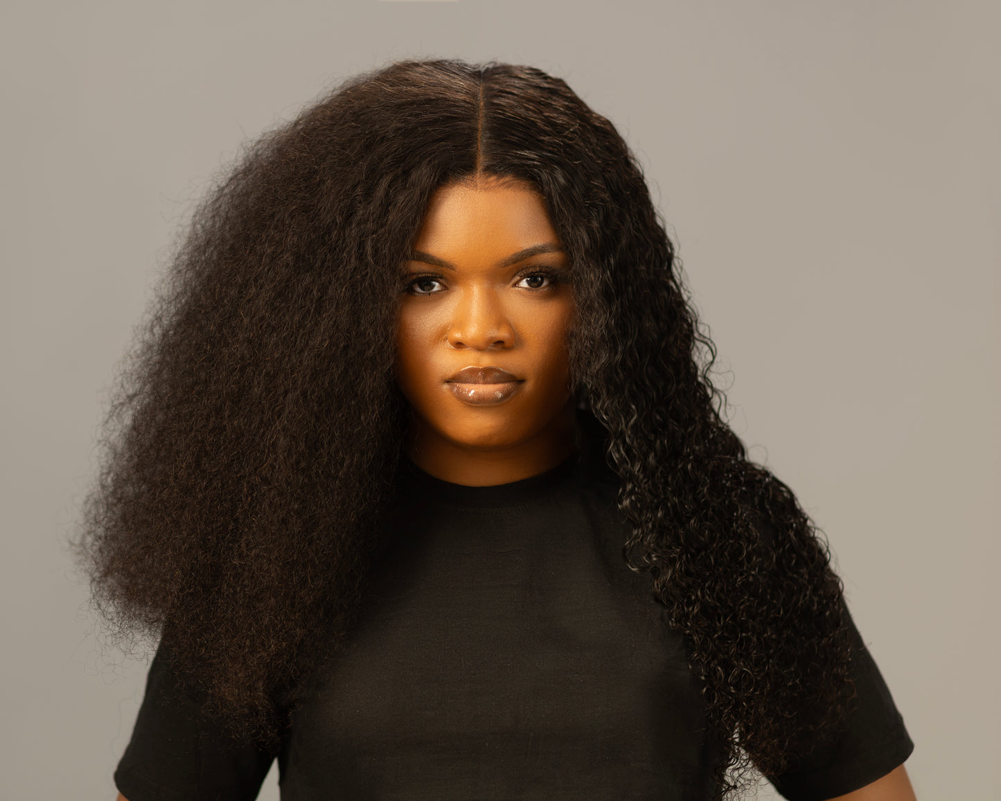 Premium Curly Burmese Human Hair 5 X 5 HD Closure Glueless Wig for Women 20 inches long