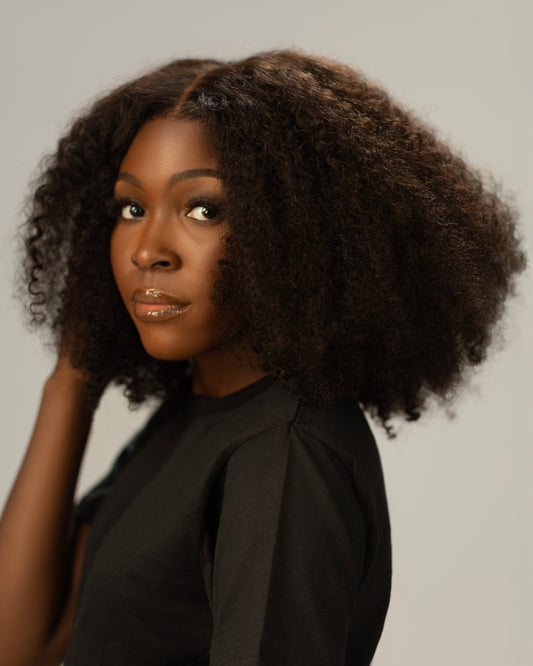 Zatome 13x4 Lace Front Afro Kinky Curly Wig HD Kinky Curly Frontal Closure Human Hair Wigs for Women Natual Color Glueless Wig Pre Plucked with Baby Hair Natural Color