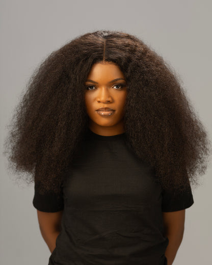 Zatome Kinky Curly Lace Front Wig 13x6 HD Lace Front for Women Pre Plucked With Baby Hair Afro Kinky Curly Human Hair Wig 20 Inch